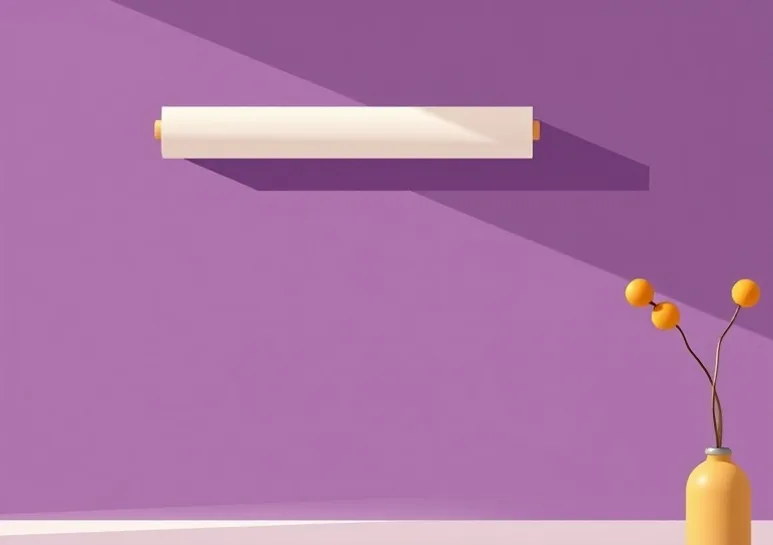 Pose de papier peint, rouleau et brosse à maroufler